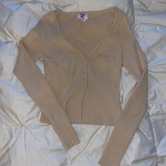 Princess Polly Tan Sweater Top - Picture 1 of 3